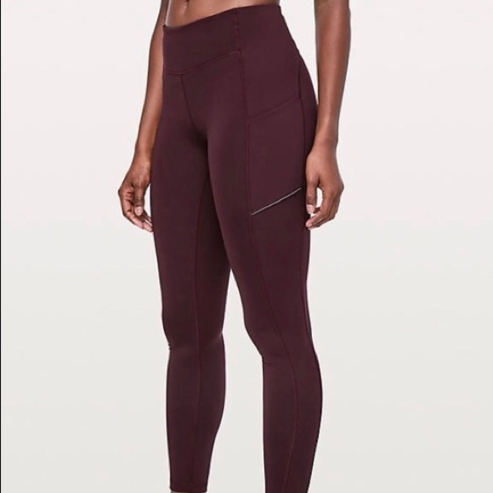 Maroon Lululemon Leggings
